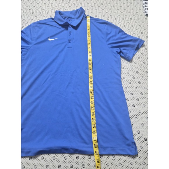 2 Nike Dri Fit Golf Polo Shirt Men's Size M Blue Short Sleeve Athletic - Picture 9 of 10